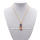 Fashion Jewelry Gilding Three Color Crystal Cluster Necklace with Gold Chain